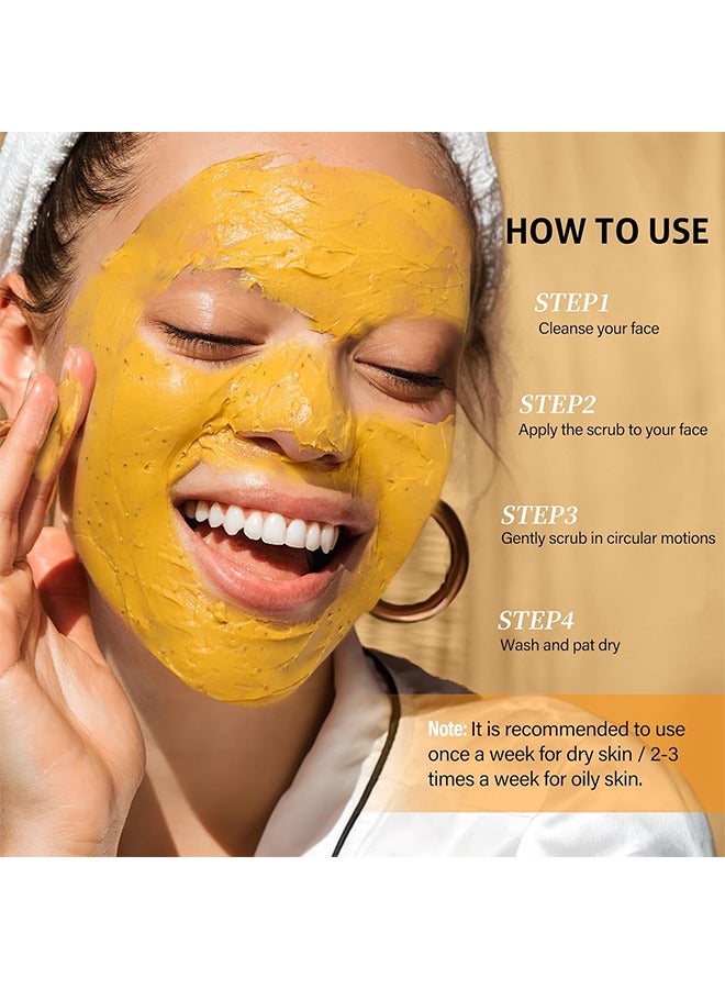 إيلهو منظف بحبيبات للتخلص من البقع الداكنة للوجه، مبيض للبشرة ومضاد للشيخوخة، مرطب للبقع الداكنة، حب الشباب، ضرر الشمس، توحيد لون الجلد 100 جرام - Image 2